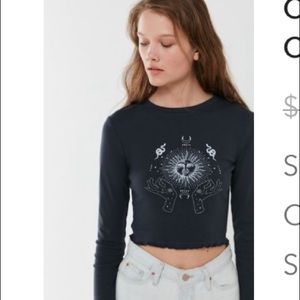 urban outfitters blue long sleeve shirt